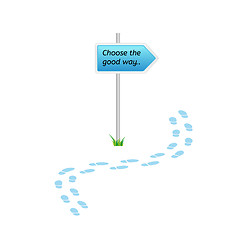 Image showing signs with choose the good way