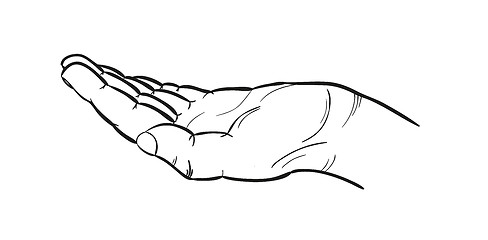 Image showing sketch of the hand