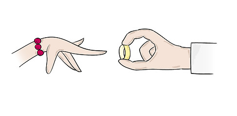 Image showing marriage proposal with ring