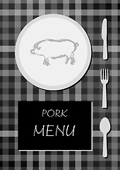 Image showing pork menu