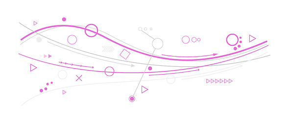 Image showing purple lines, circles and different symbols