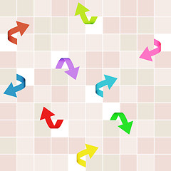 Image showing field of color arrows and squares