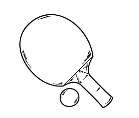 Image showing one ping pong racket