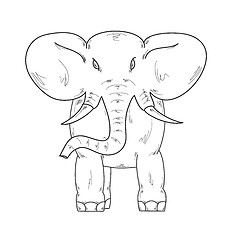 Image showing sketch of the elephant