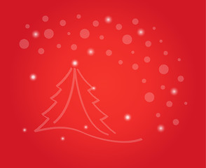 Image showing christmas card with tree and stars