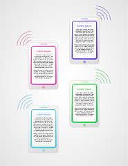 Image showing infographics with phones