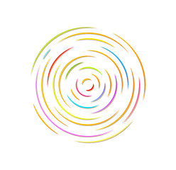 Image showing circle with color rounded lines