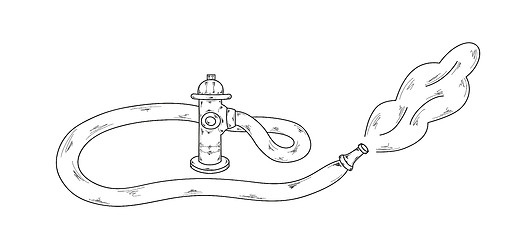 Image showing sketch, fire hydrant