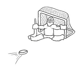 Image showing sketch of the goalkeeper