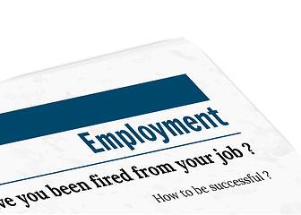 Image showing newspaper - employment