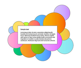 Image showing color graphic with information box