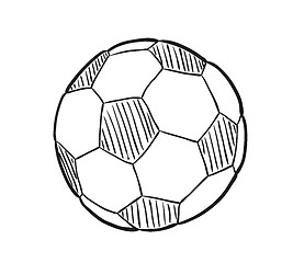 Image showing sketch of the football ball