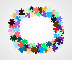 Image showing color puzzle pieces