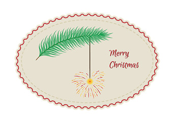 Image showing retro merry christmas sign