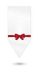 Image showing gift card with red ribbon and bow
