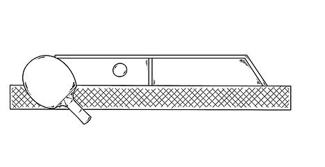 Image showing one ping pong racket and table