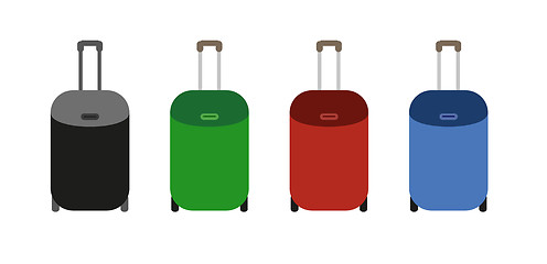 Image showing suitcases on wheels