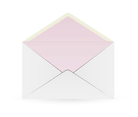 Image showing white envelope with red inner part