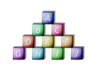 Image showing cubes and letters