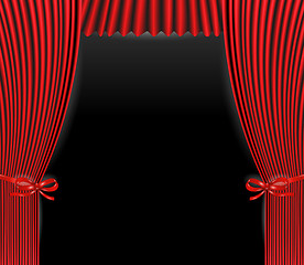 Image showing red curtain