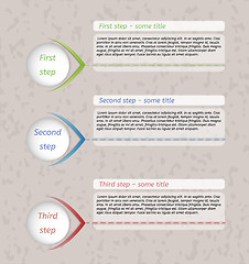 Image showing three steps infographics