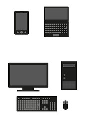 Image showing computers silhouette