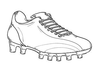 Image showing football boots sketch