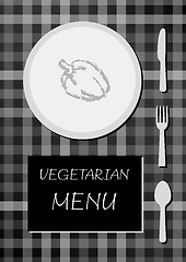 Image showing vegetarian menu