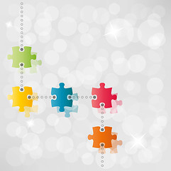 Image showing vector puzzle path background