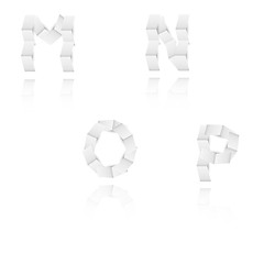 Image showing paper alphabet letters / font, M, N, O, P