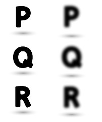 Image showing sharp and unsharp alphabet letters / font