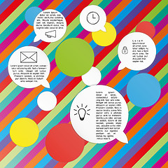 Image showing Vector circles and speak bubbles infographic template