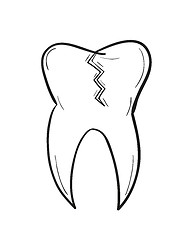 Image showing sketch of the tooth with defect