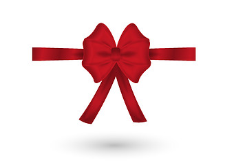 Image showing red elegant bow