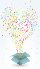 Image showing paper box and confetti