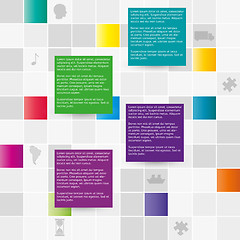 Image showing field of gray and color squares