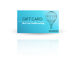 Image showing Modern gift card template with balloon