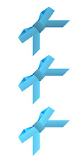 Image showing blue dotted bows