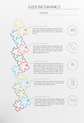 Image showing infographic puzzle vector