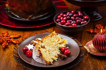 Image showing Panettone cake for Christmas