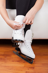 Image showing Skater wearing skates