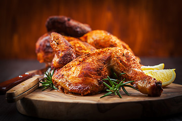 Image showing Baked chicken with herbs