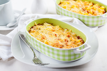 Image showing Casserole with pasta and cheese
