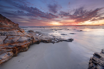 Image showing Dawn skies at Plantation Point Jervis Bay Australia