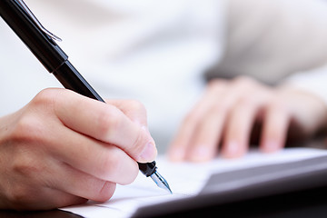 Image showing Woman working with documents