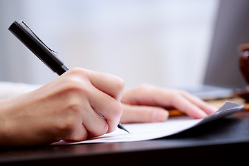 Image showing Woman working with documents