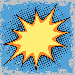 Image showing Bubble for text in the comic pop art retro style Halftone