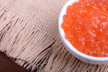 Image showing red caviar close up