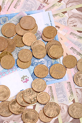 Image showing european money, ukrainian hryvnia