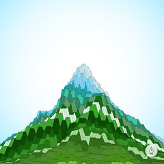 Image showing Abstract background with mountain. Mosaic. 3d vector illustratio